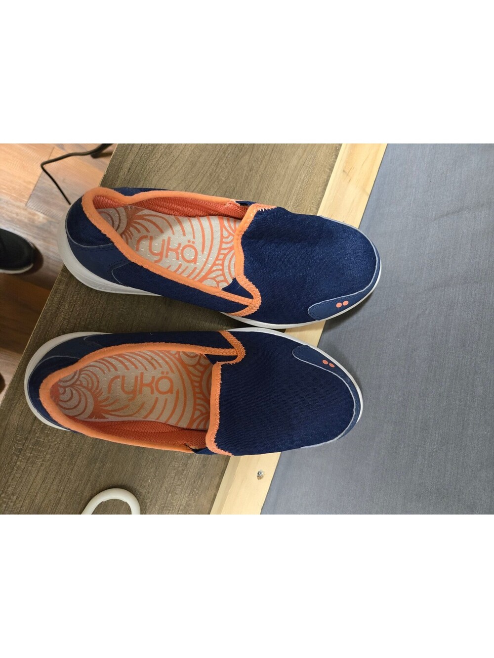 RYKA Navy and coral slip-on shoes Size 7M